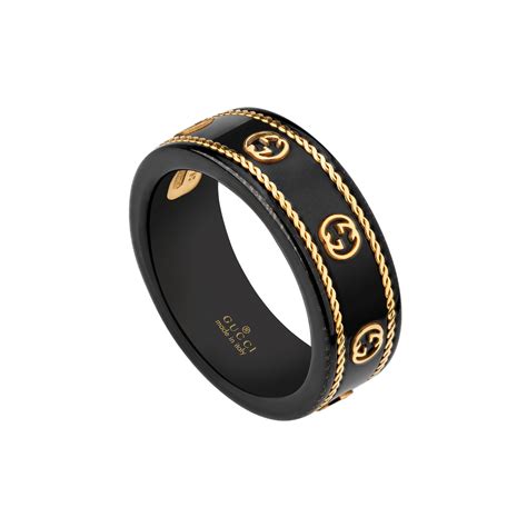 gucci gold rings for women|gucci black and gold ring.